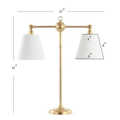 31" Metal Ruth Library Table Lamp (Includes LED Light Bulb) Gold - JONATHAN Y -Furniture store GUEST 9d061dd3 80bf 49ad 98ce c9bd4273382a