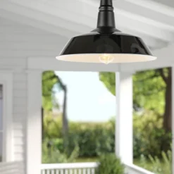 14" 1-Light Camila Classic Industrial Indoor/Outdoor Iron LED Semi Flush Mount Black/White - JONATHAN Y 12 14" 1-Light Camila Classic Industrial Indoor/Outdoor Iron LED Semi Flush Mount Black/White - JONATHAN Y -Furniture store GUEST 9d6c3d81 50f1 4af6 8c3c 06fdacf9ffa0