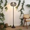 JONATHAN Y Jaemin Modern Coastal Faux Rattan Integrated Indoor/Outdoor LED Solar Powered Floor Lamp