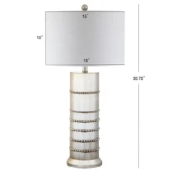 31" Evelyn Resin Table Lamp (Includes LED Light Bulb) Silver - JONATHAN Y -Furniture store GUEST 9e99dac9 162c 4978 9a90 a04d2e5c760f