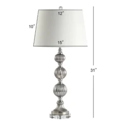 31" Glass Vivienne Triple Sphere Table Lamp (Includes LED Light Bulb) Gray - JONATHAN Y -Furniture store GUEST a064ad38 770c 45e4 9c76 f40594e37ed6
