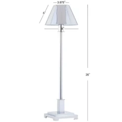 26" Metal Roxy Shade Table Lamp (Includes LED Light Bulb) Silver - JONATHAN Y -Furniture store GUEST a065e009 198f 4fa7 91c6 071bfd610d5d