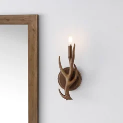 JONATHAN Y Cody (Set Of 2) 5.5" 1-Light Southwestern Bohemian Resin/Iron Faux Antler LED Sconces: Wall Mounted, UL Listed, 2700K Warm Light -Furniture store GUEST a0ee31d8 f035 44c1 a022 b4742e7737ae