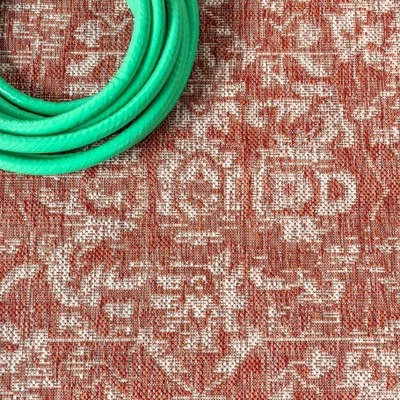 Malta Bohemian Inspired Medallion Textured Weave Indoor/Outdoor Area Rug - JONATHAN Y 2 Malta Bohemian Inspired Medallion Textured Weave Indoor/Outdoor Area Rug - JONATHAN Y - Image 2