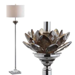 JONATHAN Y Amelia Lotus Crystal/Metal LED Floor Lamp -Furniture store GUEST a2075d5f fa17 4bac 9cf3 7d1baa85bf17