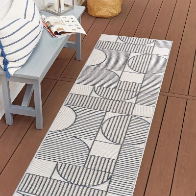 JONATHAN Y Arielle Mid-Century Modern Geometric Lines Reversible Machine-Washable Indoor/Outdoor Area Rug 4 JONATHAN Y Arielle Mid-Century Modern Geometric Lines Reversible Machine-Washable Indoor/Outdoor Area Rug - Image 4