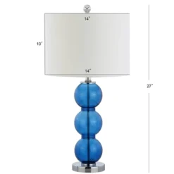 27" (Set Of 2) Bella Glass Triple-Sphere Table Lamp (Includes LED Light Bulb) Cobalt - JONATHAN Y -Furniture store GUEST a2f3c1a5 987b 42f0 b73b 67e80b811205