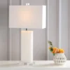 27" Tiggie Alabaster Table Lamp (Includes LED Light Bulb) White - JONATHAN Y