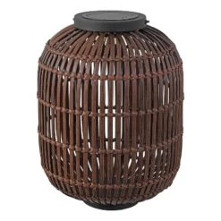 JONATHAN Y Nara Modern Global Faux Rattan Integrated Indoor/Outdoor LED Solar Powered Lantern -Furniture store GUEST a38f9fb3 591c 4bd8 8131 a4c8e77a880d