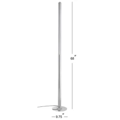 68" Metal Roxanna Floor Lamp (Includes LED Light Bulb) Silver - JONATHAN Y -Furniture store GUEST a4e920ec 1d1f 4284 ae65 c8237fccdc79