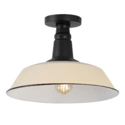 JONATHAN Y Camila Classic Industrial Indoor/Outdoor Iron LED Semi Flush Mount -Furniture store GUEST a67fe4c3 ca00 4873 ba89 c4ac28f40dcd