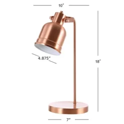 18" Metal Edgar Task Lamp (Includes LED Light Bulb) Copper - JONATHAN Y -Furniture store GUEST a8112f24 40f6 41b7 8033 04ee60037b1e