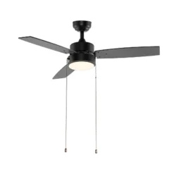 JONATHAN Y Blair 42" 1-Light 3-Speed Iron Adjustable Integrated LED Ceiling Fan With Pull Chains: Plywood Blades, Reversible Motor -Furniture store GUEST ab031c35 7f23 4e07 8dde e7b3f683017d