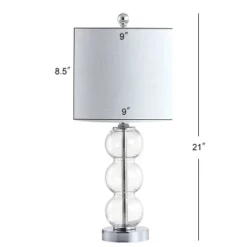 21" Glass/Metal February Table Lamp (Includes LED Light Bulb) Silver - JONATHAN Y -Furniture store GUEST ab0c5198 5728 4321 830a 70e7121d723e