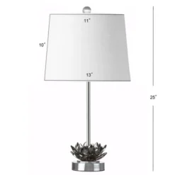25" Crystal Amelia Lotus Table Lamp (Includes LED Light Bulb) Gray - JONATHAN Y -Furniture store GUEST ad3fd914 116d 4007 83a1 3153ead69e57