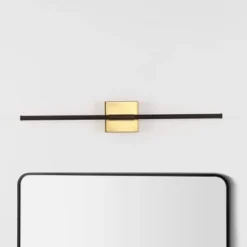 28" Makena Dimmable Integrated LED Modern Metal Wall Sconce Oil Rubbed Bronze/Brass Gold - JONATHAN Y 17 28" Makena Dimmable Integrated LED Modern Metal Wall Sconce Oil Rubbed Bronze/Brass Gold - JONATHAN Y -Furniture store GUEST addb8c87 049c 4370 b021 f6a2c526cf5e