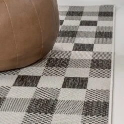 Darcy Traditional Geometric Bold Gingham Indoor/Outdoor Area Rug - JONATHAN Y -Furniture store GUEST ae37661f b91d 4822 b9f3 090be486aada