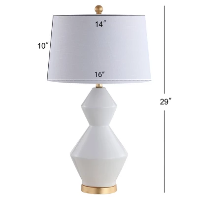 29" Ceramic Alba Geometric Table Lamp (Includes Energy Efficient Light Bulb) - JONATHAN Y 3 29" Ceramic Alba Geometric Table Lamp (Includes Energy Efficient Light Bulb) - JONATHAN Y - Image 3