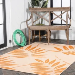 Havana Tropical Palm Leaf Indoor/Outdoor Area Rug - JONATHAN Y -Furniture store GUEST af8db074 a01e 4e1b a300 cbeaeebe1036