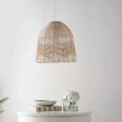 17.5" 1-Light Sofia Farmhouse Coastal Rattan LED Pendant Brown - JONATHAN Y 26 17.5" 1-Light Sofia Farmhouse Coastal Rattan LED Pendant Brown - JONATHAN Y -Furniture store GUEST b111a4b4 b25f 43b8 afad 538f20773c39