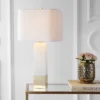29" Metal/Marble Jeffrey Table Lamp (Includes LED Light Bulb) Gold - JONATHAN Y