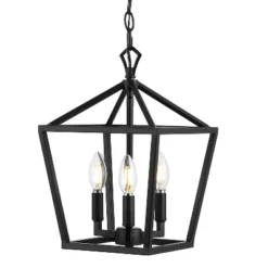10" 3-Light Ojai Iron Classic Modern Lantern LED Pendant - JONATHAN Y -Furniture store GUEST b56ecbe0 6b29 4ad0 bf3f d85e22a369b6