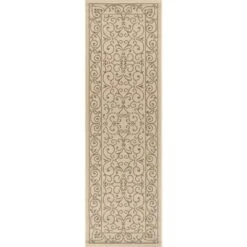 Charleston Vintage Filigree Textured Weave Indoor/Outdoor Area Rug - JONATHAN Y
