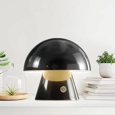 7" Porcini Contemporary Bohemian Rechargeable/Cordless Iron Integrated LED Mushroom Table Lamp - JONATHAN YFeb 5 7" Porcini Contemporary Bohemian Rechargeable/Cordless Iron Integrated LED Mushroom Table Lamp - JONATHAN YFeb - Image 5