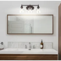 30" Metal/Glass Marais Wall Sconce (Includes Energy Efficient Light Bulb) - JONATHAN Y