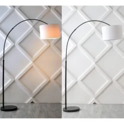 70" Collier Industrial Adjustable Iron LED Arc Floor Lamp, Smart Bulb - JONATHAN Y: Overhead Lighting For Living Room -Furniture store GUEST b7d585a7 7a78 4cbf b024 784ef213ad22