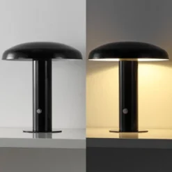 11" Suillius Contemporary Bohemian Rechargeable/Cordless Iron LED Mushroom Table Lamp - JONATHAN Y -Furniture store GUEST b8a6ca34 b0ef 4249 9e25 04e30485f31b