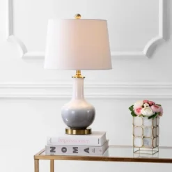 JONATHAN Y Gradient Ceramic/Brass LED Table Lamp -Furniture store GUEST b8ae70b7 1006 4e3d 8a7e 1b72598cf4e8