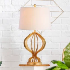 28.5" Metal Sebastian Trellis Table Lamp (Includes LED Light Bulb) Gold - JONATHAN Y -Furniture store GUEST b99955cc aa1b 43db 857f dee3ed8bec53