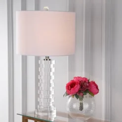 25" Crystal Sasha Table Lamp (Includes LED Light Bulb) Clear - JONATHAN Y