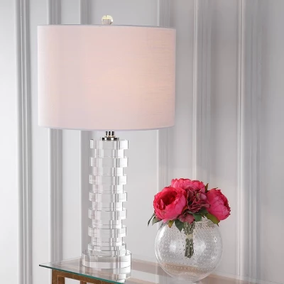 25" Crystal Sasha Table Lamp (Includes LED Light Bulb) Clear - JONATHAN Y 1 25" Crystal Sasha Table Lamp (Includes LED Light Bulb) Clear - JONATHAN Y