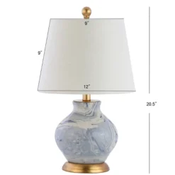 20.5" Ceramic Holly Marbleized Table Lamp (Includes LED Light Bulb) Blue - JONATHAN Y 5 20.5" Ceramic Holly Marbleized Table Lamp (Includes LED Light Bulb) Blue - JONATHAN Y -Furniture store GUEST bda374f8 d682 486d bd9e dde114629007