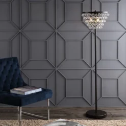 JONATHAN Y Jemma Crystal/Metal LED Floor Lamp