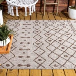 Nokat Modern Bohemian Inspired Indoor/Outdoor Area Rug - JONATHAN Y -Furniture store GUEST be42cd44 207c 4f18 9301 8aa106c6b15d