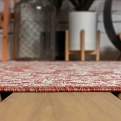 Sinjuri Medallion Textured Weave Indoor/Outdoor Area Rug - JONATHAN Y -Furniture store GUEST bf8606f3 46d4 45bd b802 4104424ea276