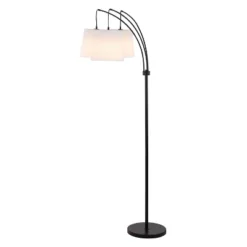 72.5" 3-Light Sylva Mid-Century Modern Head-Adjustable Iron LED Arc Floor Lamp Black (Includes LED Light Bulb) - JONATHAN Y -Furniture store GUEST c0686d72 3c7b 4781 82aa 029865278e8a