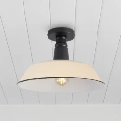 JONATHAN Y Camila Classic Industrial Indoor/Outdoor Iron LED Semi Flush Mount
