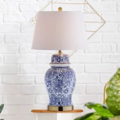 29.5" Ceramic Ellis Table Lamp (Includes LED Light Bulb) Blue - JONATHAN Y -Furniture store GUEST c1467681 c8e7 444c acd8 27e2aca1d2f8