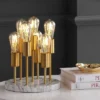 13.5" Metal Pleiades Modern Accent Lamp (Includes LED Light Bulb) Gold - JONATHAN Y