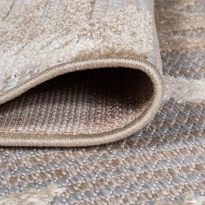 Sumak High-Low Pile Neutral Diamond Kilim Indoor/Outdoor Area Rug - JONATHAN Y 4 Sumak High-Low Pile Neutral Diamond Kilim Indoor/Outdoor Area Rug - JONATHAN Y - Image 4