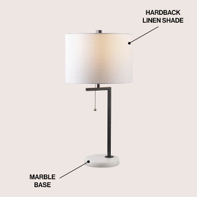 JONATHAN Y Alyssa Metal/Marble LED Table Lamp 2 JONATHAN Y Alyssa Metal/Marble LED Table Lamp - Image 2