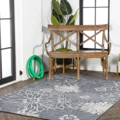 Bahamas Modern All-Over Floral Indoor/Outdoor Area Rug - JONATHAN Y -Furniture store GUEST c31a89c1 5f07 46e5 a0a4 cbb1c97c4c5e