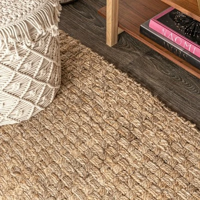 Estera Hand Woven Boucle Chunky Jute Indoor Area Rug - JONATHAN Y 4 Estera Hand Woven Boucle Chunky Jute Indoor Area Rug - JONATHAN Y - Image 4