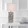29" Cannon Seashell And Crystal Table Lamp (Includes LED Light Bulb) Beige - JONATHAN Y