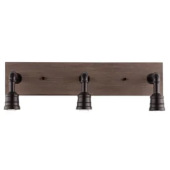 22.13" 3-Light Corbett Rustic Farmhouse Iron LED Vanity Oil Rubbed Bronze/Brown Wood Finish - JONATHAN Y 17 22.13" 3-Light Corbett Rustic Farmhouse Iron LED Vanity Oil Rubbed Bronze/Brown Wood Finish - JONATHAN Y -Furniture store GUEST c4222840 0313 4105 ab99 c06ea21ad480
