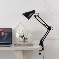 28.5" Odile Classic Industrial Adjustable Articulated Clamp-On Task Lamp (Includes LED Light Bulb) - JONATHAN Y 17 28.5" Odile Classic Industrial Adjustable Articulated Clamp-On Task Lamp (Includes LED Light Bulb) - JONATHAN Y -Furniture store GUEST c50743af a4c3 4c19 82d4 763152134042